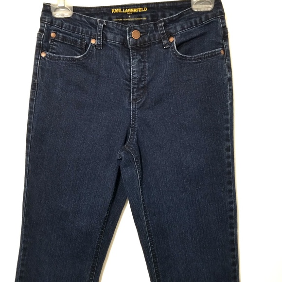 Karl Lagerfeld Jeans Straight Leg Dark Wash Sz 4 - Picture 3 of 8